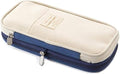 Arnuixty Large Storage Pencil Case Pen Bag with Zipper Big Capacity Pouch Organizer for Office Travel Holder Box - color: Dark Blue