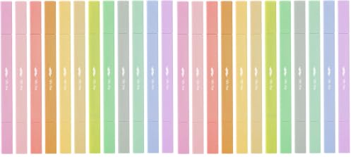 Mr. Pen- Dual Tip Aesthetic Highlighters, 12 pcs, Chisel & Fine Tip (Pack of 2) - color: Pastel, size: 24 Pack
