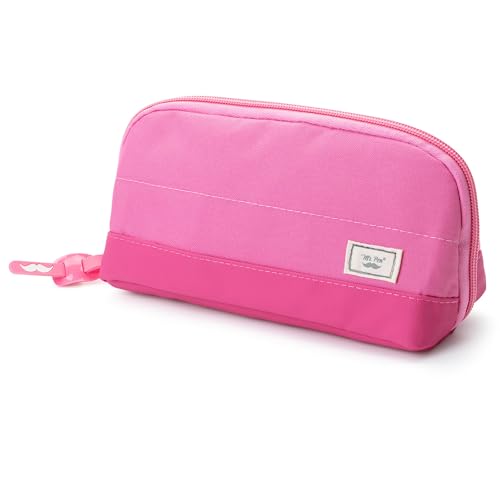 Mr. Pen- Wide-Opening Pencil Case, Triangle Design - color: Pink