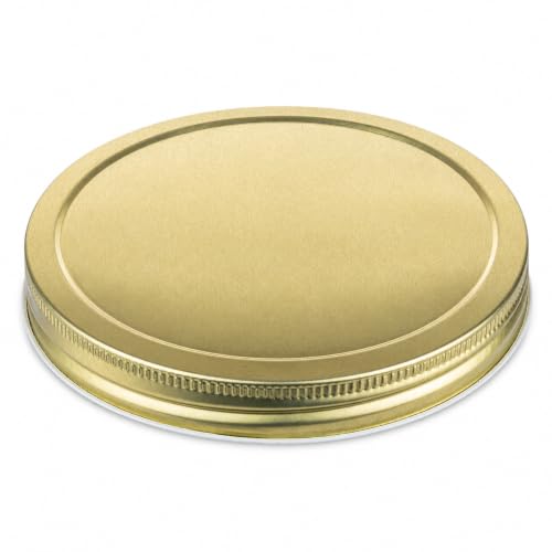 1 Gallon Glass Large Mason Jar Wide Mouth with Metal Airtight Lids (1 Pack) - Fermentation Kombucha Kefir Kimchi - Storing Canning Pickling Containers -Gold Lids by Kitchentoolz - color: Gold Lid, size: 1 Gallon