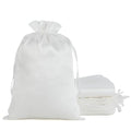 30Pcs Satin Gift Bags, 6x9 White Cloth Drawstring Pouch - color: White, size: 6×9 in
