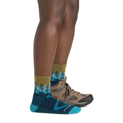 Darn Tough Women's Northwoods Micro Crew Lightweight Hiking Sock (Style 5013) - - color: Dark Teal, size: Medium