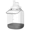 5 Gallon Square Fermentation Jar with Wide Mouth, Stainless Handles, 1 Pack