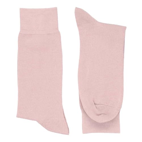 tiemart Men's Socks, Fits Men's Shoe Sizes 8-12 - color: Blush Pink Solid