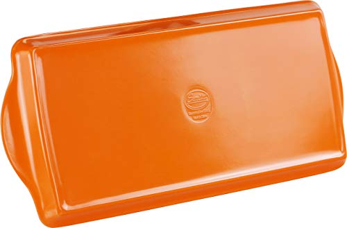 Reston Lloyd Melamine Plastic Tidbit Tray, BPA-Free, Food Safe, Multipurpose Platter Serving Tray, Bathroom/Table Organizer, Orange - color: Orange, size: 14.7" x 6.5" x 0.8"