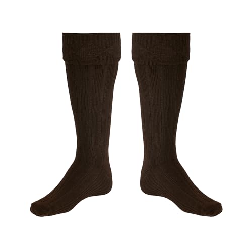 Scottish Bubbles And Square Kilt Hose for Men, Ribbed Socks for USA Shoe Sizes - color: Brown, size: Medium