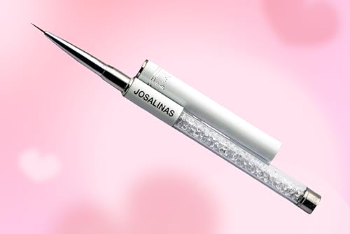 Nail Brushes Art Pen 2PCS, Gel Polish Painting Tools with Nail Extension Gel Builder, Salon at Home DIY Manicure (White-Liner#7mm) - color: White