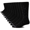 Nautica Mens Dress Socks Comfort Stretch Business Formal Crew Socks 10 Pack - color: Black Logo