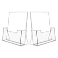NIUBEE Acrylic Brochure Holder 8.5 x 11, Flyer Holder Stand Display, 2 Pack - size: 8.5" x 11", style: 2 Pack