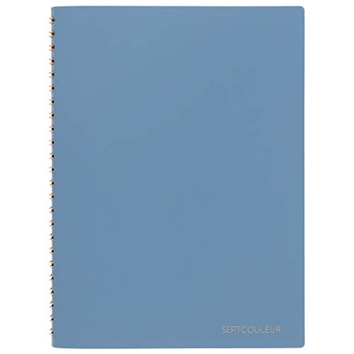 Maruman Septcouleur Spiral Notebook, 200 Pages, A5 3mm Grid, Blue - color: Spirit Blue, size: 8.35" x 6.22"