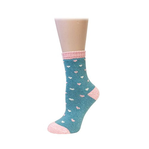 Bowbear Women’s 5-Pair Vintage Pattern Wool Socks - color: Sweetheart, size: 9-11
