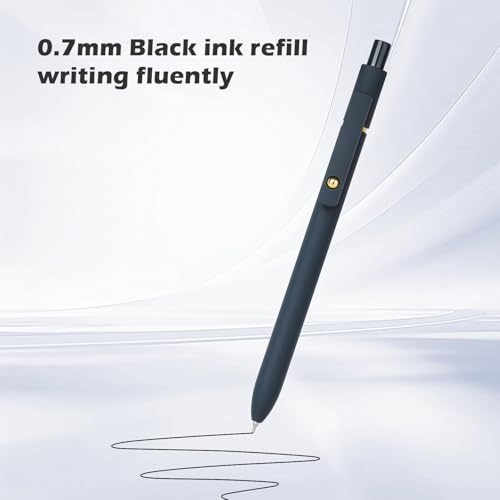 Ddaowanx Gel Pens,6 Pcs 0.7mm Retractable Quick Dry Black Ink Pens - color: 6Pcs Black White Gray