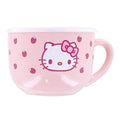 Silver Buffalo Hello Kitty Strawberries 25oz Ceramic Soup Mug with Vented Lid - color: Pink
