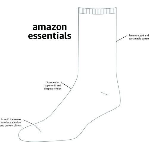 Amazon Essentials Men's Patterned Cotton Dress Crew Socks, 5 Pairs - color: Assorted Navy, size: 8-12