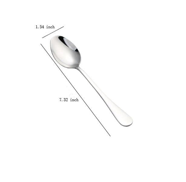2 PCS Forks Spoon Set 7.32 inch Stainless Steel