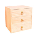 3 Layer Natural Wooden Storage Box Organizer Desk Accessories - style: 3 Layer