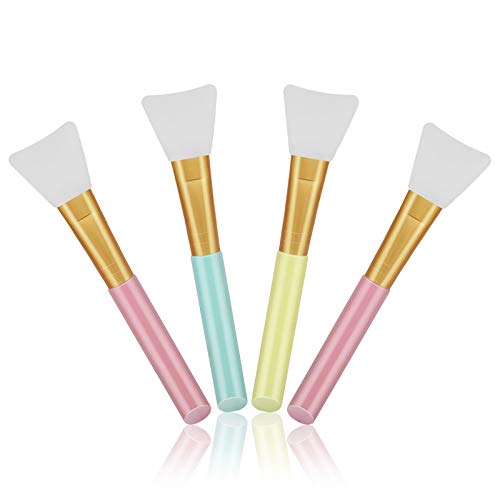 Cuttte 4pcs Silicone Face Mask Applicators, Hairless Facial Brushes for Mud - color: White