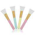 Cuttte 4pcs Silicone Face Mask Applicators, Hairless Facial Brushes for Mud - color: White