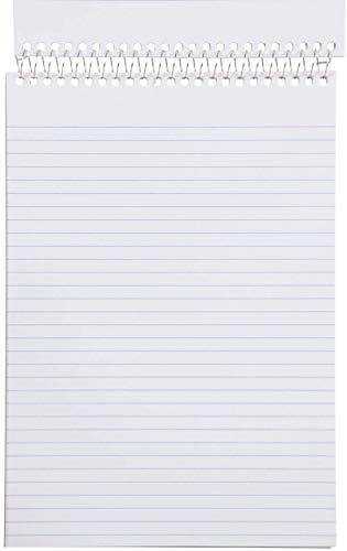Mintra Office Steno Books Set - Top-Spiral Bound, Narrow Ruled, 100 White Sheets, Poly Primary Color Covered Notebooks for Office, Professional, School & Work, Note-taking, Writing Pads, 6"x9", 8 Pack - color: Poly Primary Covers 8pk, size: Narrow Ruled