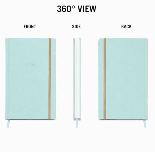WORLD TRAVELER Large Lined Journal Notebook 256 Ruled White & Ivory Pages - color: Bookcloth Notes