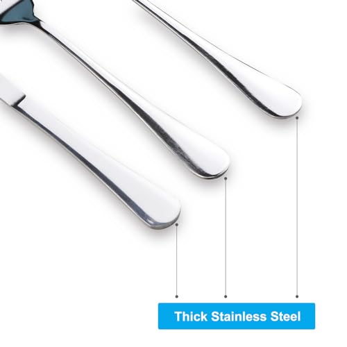 Travel Utensils With Case, Stainless Steel Reusable Portable Utensils Set With Case, Lengnoyp Travel Silverware Set - color: 4 PCS Silver