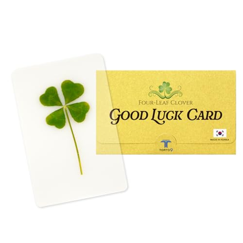 Real Four Leaf Clover Bookmark, Elegant 4 Leaf Clover Charm, Perfect Gift for Book Lovers, Preserved Four Leaf Clover in Laminated Bookmark Made in Korea - size: gold-1pack