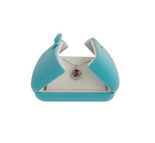 Aqua Packaging Case Premium Velvet Jewelry Gift Box Double Layer Function Necklace Earring Combo (Jewelry not included) - color: Necklace Earring Combo Case