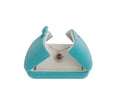 Aqua Packaging Case Premium Velvet Jewelry Gift Box Double Layer Function Necklace Earring Combo (Jewelry not included) - color: Necklace Earring Combo Case