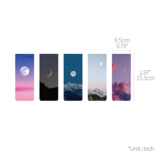 Monolike Magnetic Bookmarks Moon Ver.1, Set of 5 - color: Moon Ver.1