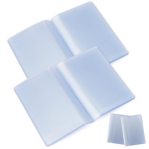 Set of 2 Clear Credit Card Holder Wallet Insert with 10 Protective Sleeves,Plastic Card Wallet Inserts for Medicare Social Security ID Photoy,Compatible with Bifold Wallets for Men & Women