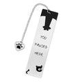 Black Inspirational Funny Cute Cat Bookmark for Reading Women - style: Cat Paw 2