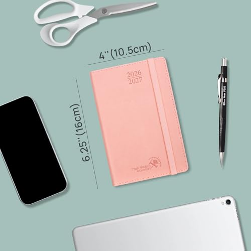 POPRUN Pocket Planner 2026-2027, Purse-4" x 6.25", Academic Pocket Calendar - color: Black, size: Pocket-4" x 6.25", style: Academic Year 2026-2027