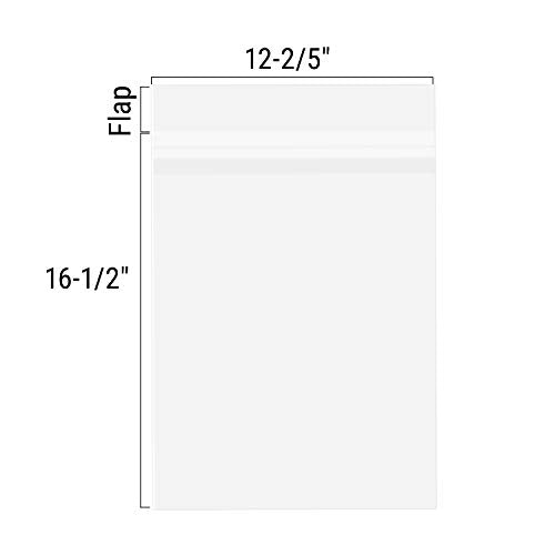 Golden State Art 12x16 Inch Crystal Sealed Clear Plastic Sleeves,100 Pack - size: 12 2/5 x 16 1/2