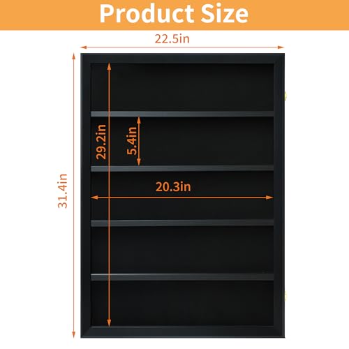 35-Card Sports Card Display Case for Graded Cards, Lockable - size: 35 Cards