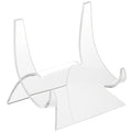 Plymor Clear Acrylic Double-Scoop Display Easel, 5.875" H x 5.75" W x 5.0625" D - size: 5.875" x 5.75" x 5.0625"