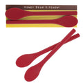 Honey Bear Kitchen Silicone Stirring Spoon (Set of 2, Super Scarlet) for Coffee & Tea - color: Super Scarlet