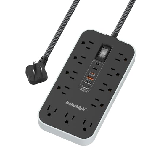PD30W USB Extension Cord with Multiple Outlets- 5 FT - color: Grey, size: 5FT