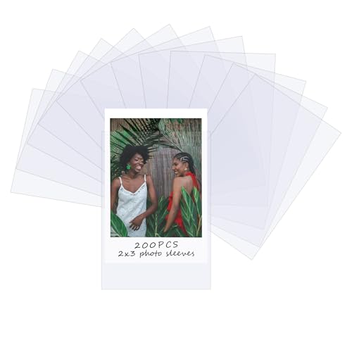 200 Kpop Photocard Sleeves fits 2x3 Instax Mini Film Sheet Protectors - color: Clear/200, size: 60x90mm