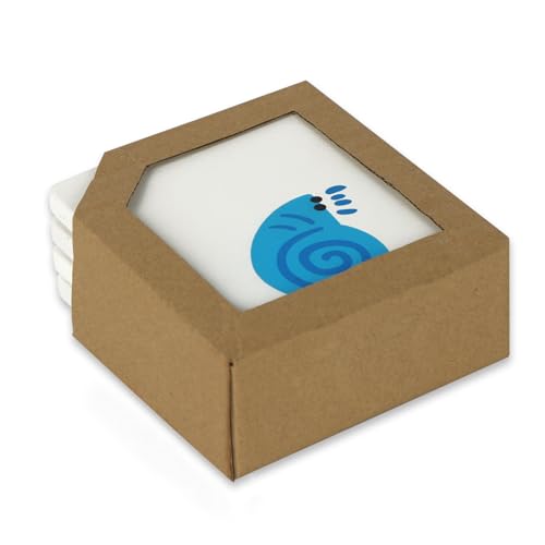 Beach Coasters for Drinks Set of 4, Blue - color: Blue