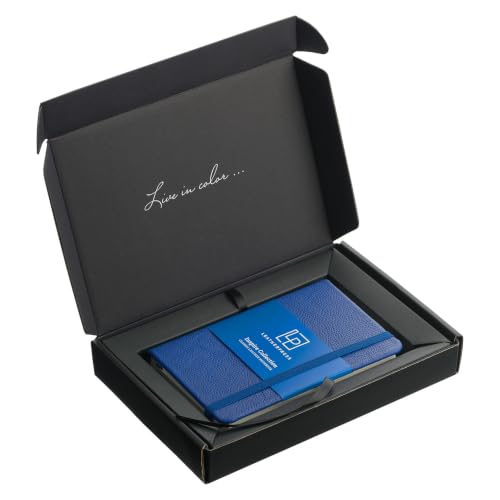 Leather Notebook, Writing Journal, Pacific Blue - color: Pacific Blue, size: Large