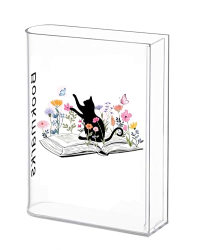 Book Shaped Bookmark Holder, Reading Accessories Gift for Book Lovers, Women, Librarians (cat) - style: cat