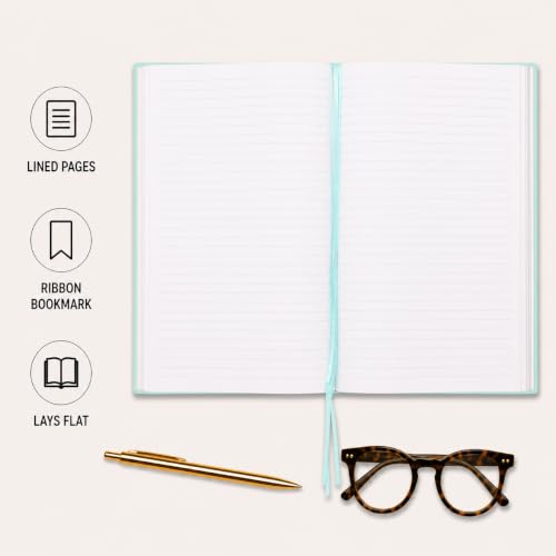 WORLD TRAVELER Large Lined Journal Notebook 256 Ruled White & Ivory Pages - color: Bookcloth Notes
