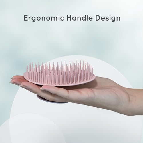 ecoed 2 PC Scalp Massager Shampoo Brush, Scalp Scrubber & Exfoliator(Pink) - color: Coral Pink, size: 2PC