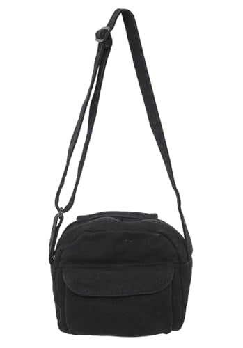 Small Crossbody Bag Cute Purse Mini Canvas Crossbody Purse Phone bag - color: Black