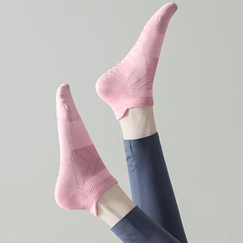 7 Pairs Pilates Socks with grips for Women- Non Slip, Ankle Yoga Socks for Yoga, Pilates, Ballet & Barre - color: Multicolor-04