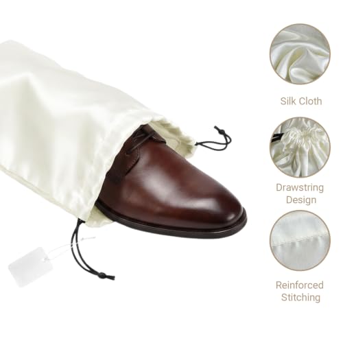 Q&J Fabric Co. 6 Pack Satin Dust Bag 17.7x7.9 inch Beige 100% Polyester Silk Bag Purse Dust Bag Shoe Bags for Closet Purse Protector Bag Dust Covers for Purses - color: Beige, size: 17.7"x7.9"