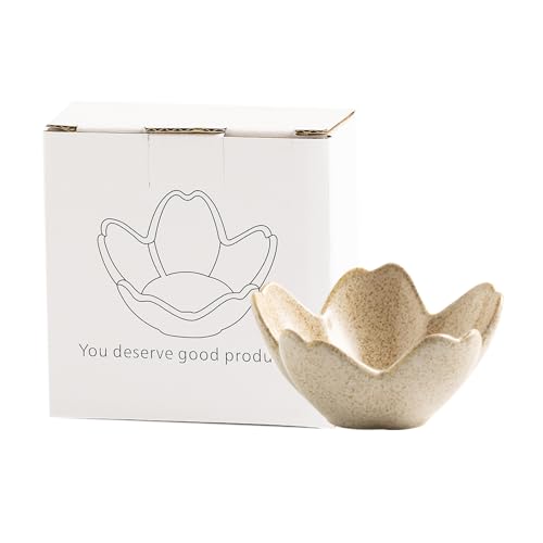 Floral Vanity Tray, Ceramic Jewelry Dish for Rings - color: camel