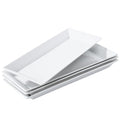14" Rectangular Platters Set of 4, White Ceramic Platters, Large Serving Plates for Party, Entertaining, Wedding, Rectangle Serving Dishes for Steak, Sushi, Appetizer, Oven Dishwasher Safe - color: White 2