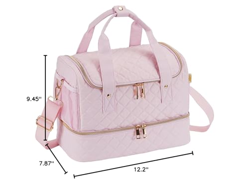 GR69N Nail Polish Organizer,Travel Nail Bag Organizer Case - color: Light Pink