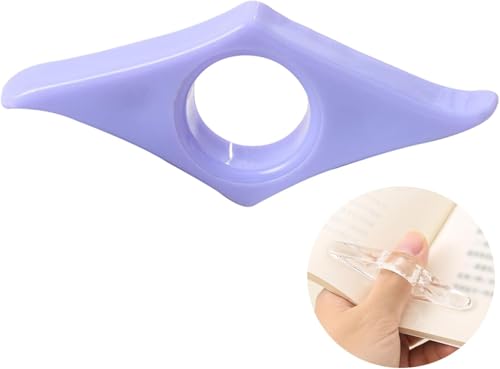 Purple Book Page Holder Thumb Book Holder Ring Book Opener Bookmark Reading Accessories for Teachers Literary Readers Book Covers and Book Accessories,Page Holder Reading Ring Holder
